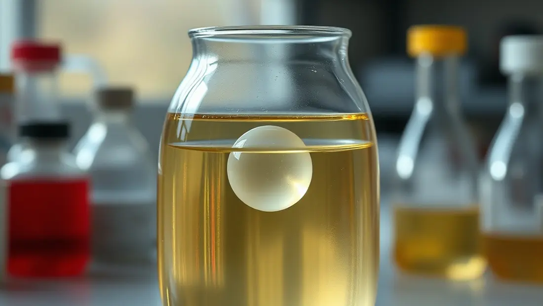 Gelose avec un blob dans un bol de laboratoire.