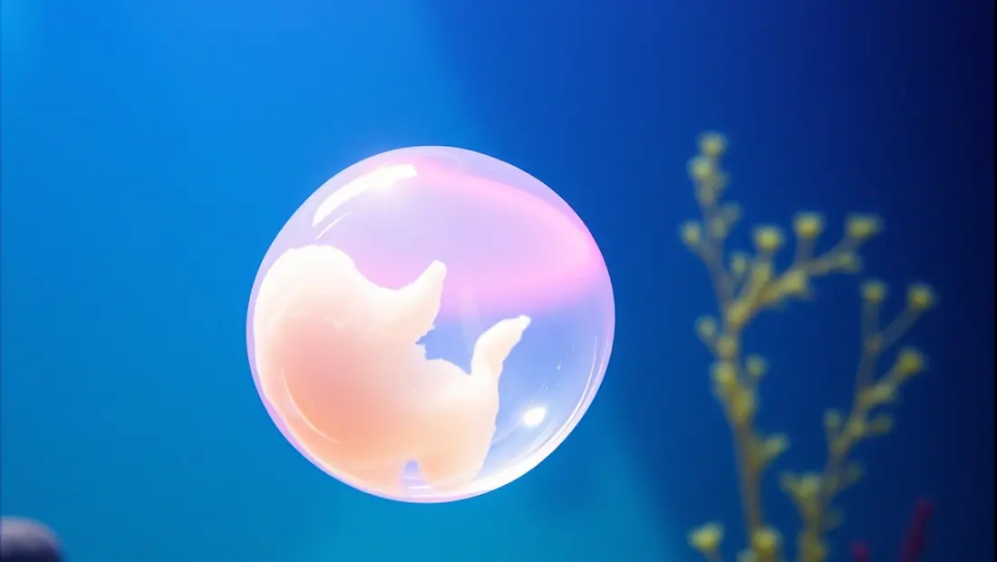 Blob en culture dans un aquarium
